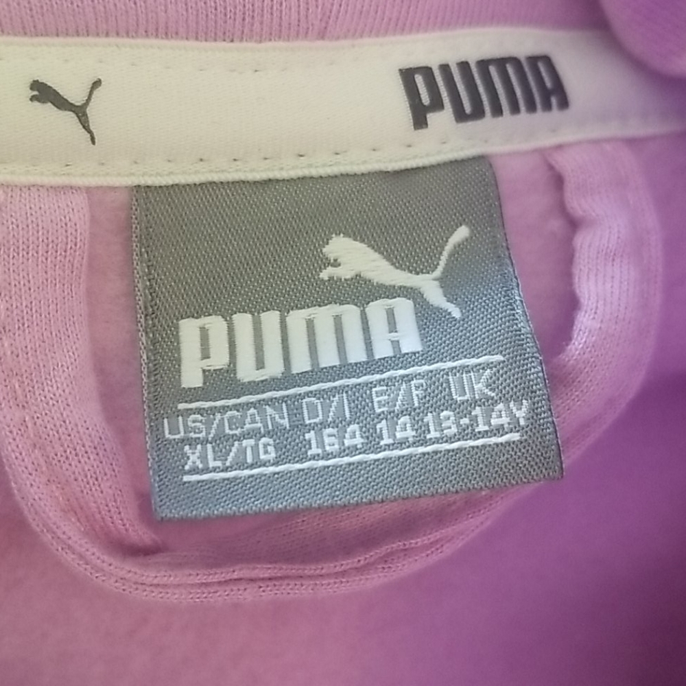 Puma Light Pink/purple zip up hoodie XL 13/14 Y 1 - Picture 3 of 3